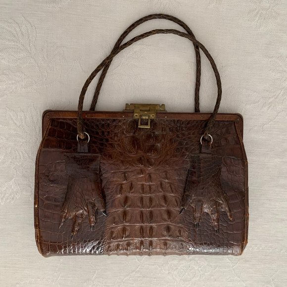 Antique alligator purse c. 1900 - Picture 1 of 6